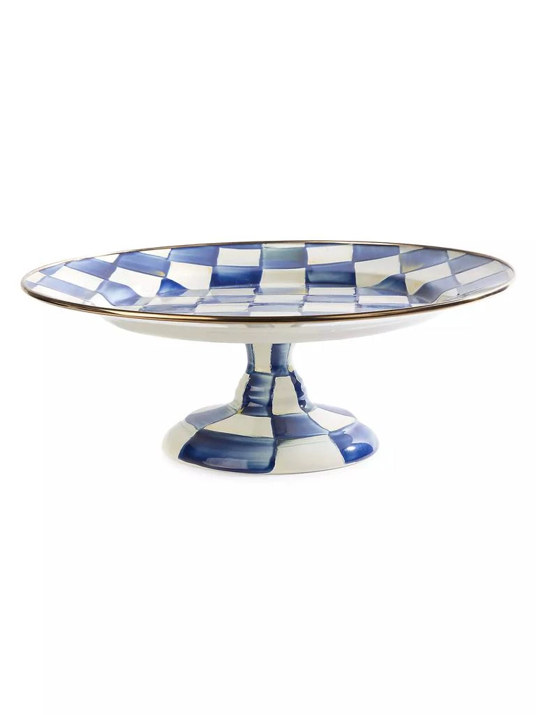 商品MacKenzie-Childs|Royal Check Enamel Pedestal Platter - Small,价格¥893,第1张图片
