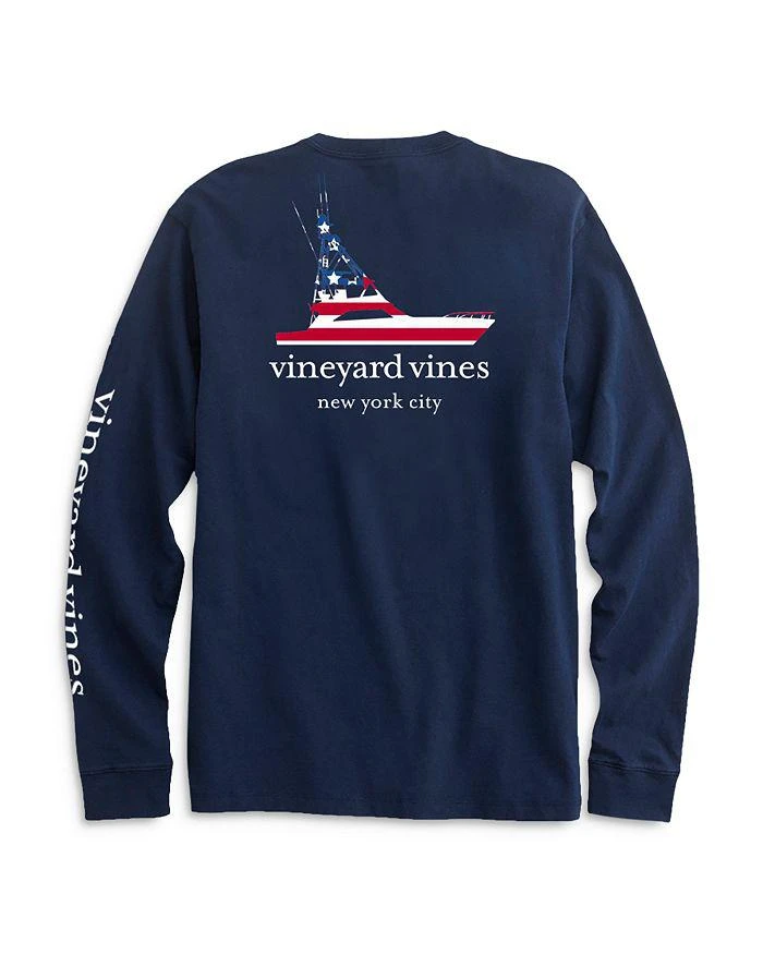 商品Vineyard Vines|New York City Long Sleeve Americana Sportfisher Fill Pocket Tee,价格¥258,第1张图片