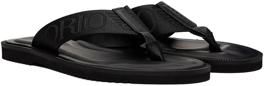 商品Emporio Armani|Black Logo Tape Sandals,价格¥1369,第4张图片详细描述