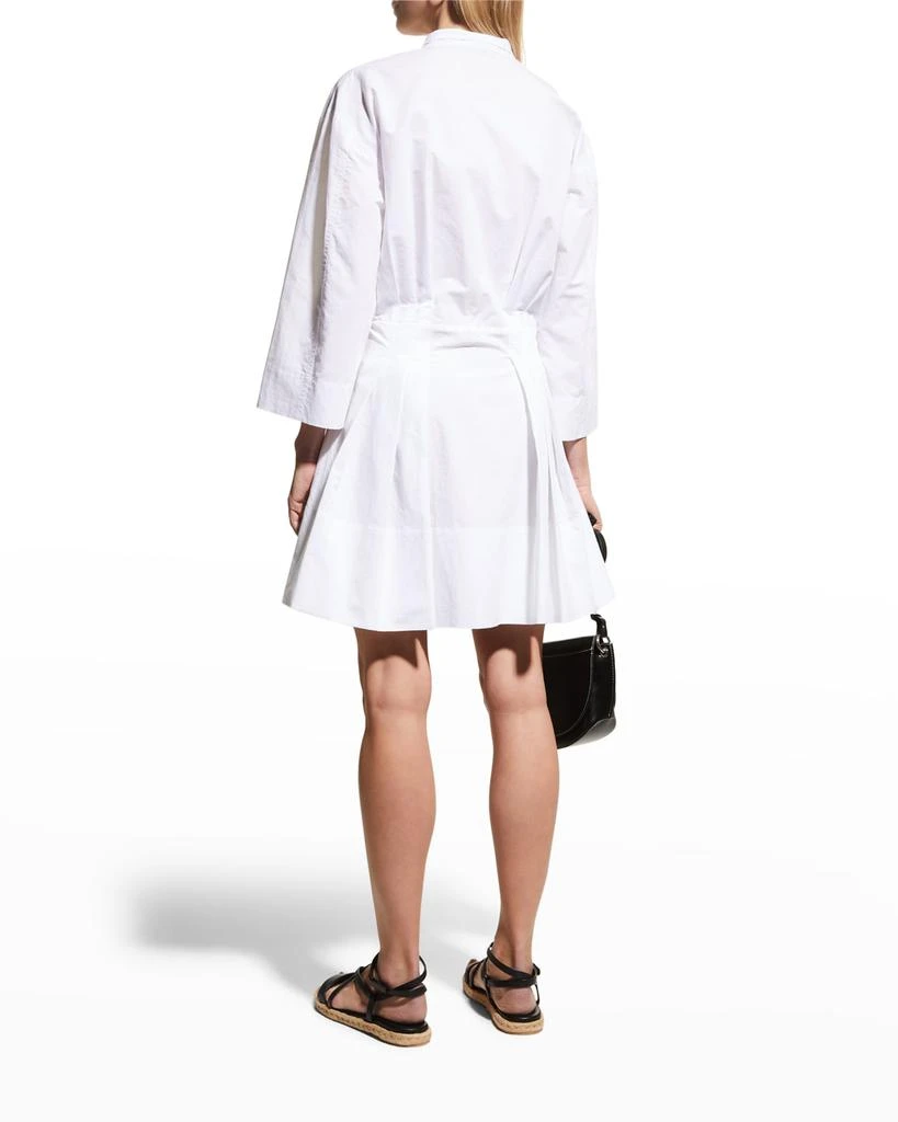商品Vince|Band-Collar Pleated Mini Dress,价格¥1252,第4张图片详细描述