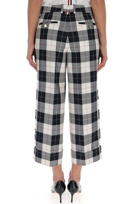 商品Thom Browne|Thom Browne Checked Crop Trousers,价格¥7450,第2张图片详细描述