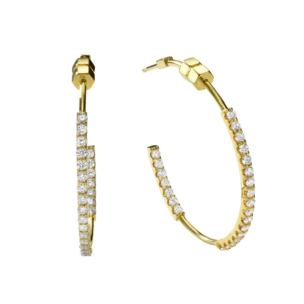 商品AME|Âme Totem 18K Yellow Gold, Lab-Grown Diamond 1.92ct. tw. Large Hoop Earrings,价格¥25132,第1张图片