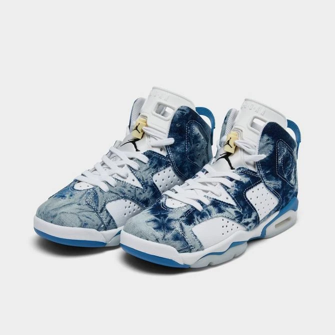 商品Jordan|Big Kids' Air Jordan Retro 6 Denim Basketball Shoes,价格¥904,第2张图片详细描述