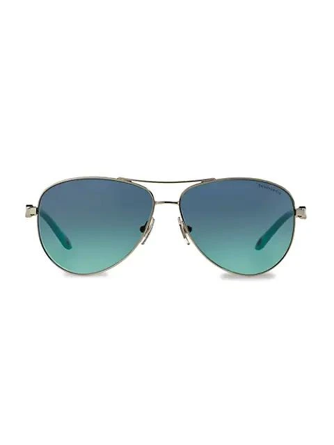 商品Tiffany & Co.|58MM Aviator Sunglasses,价格¥3109,第1张图片