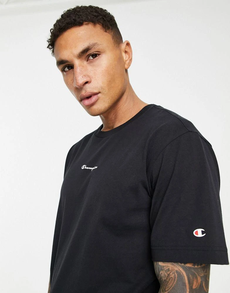 商品CHAMPION|Champion basketball t-shirt with back print in black,价格¥190,第2张图片详细描述