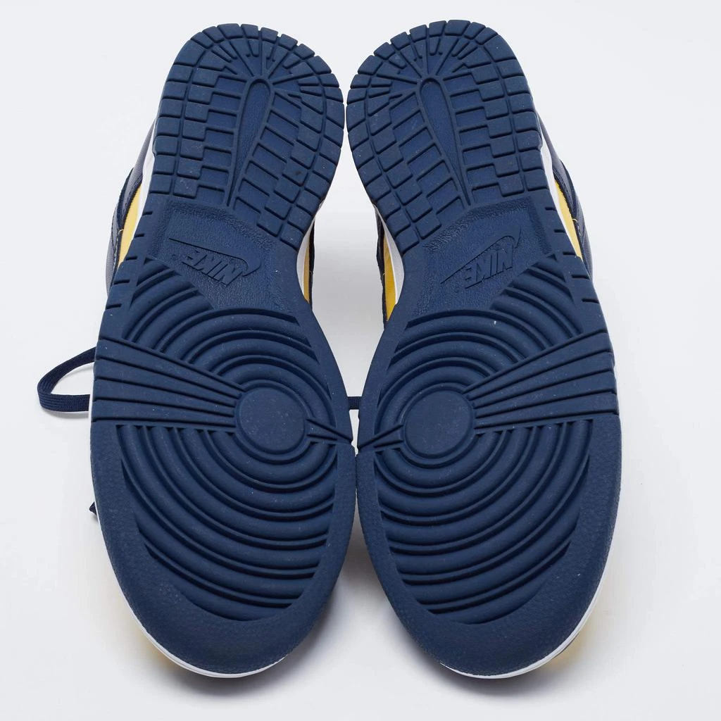 Nike Navy Blue/Yellow Leather Dunk Lace Up Retro Sneakers  Size 47 商品