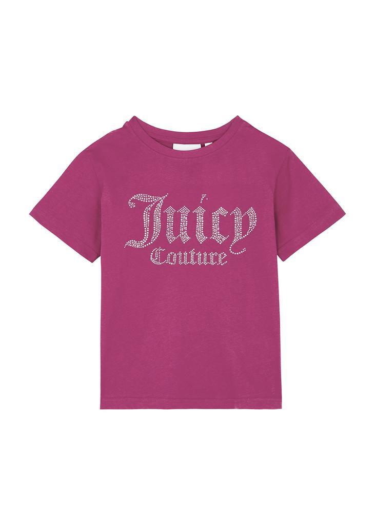 商品Juicy Couture|KIDS Pink embellished cotton T-shirt (9-16 years),价格¥248,第1张图片