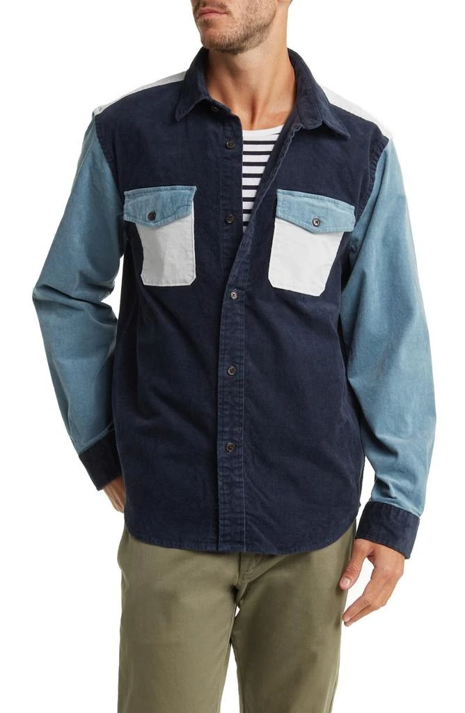 商品Brooks Brothers|Corduroy Colorblock Shacket,价格¥625,第1张图片
