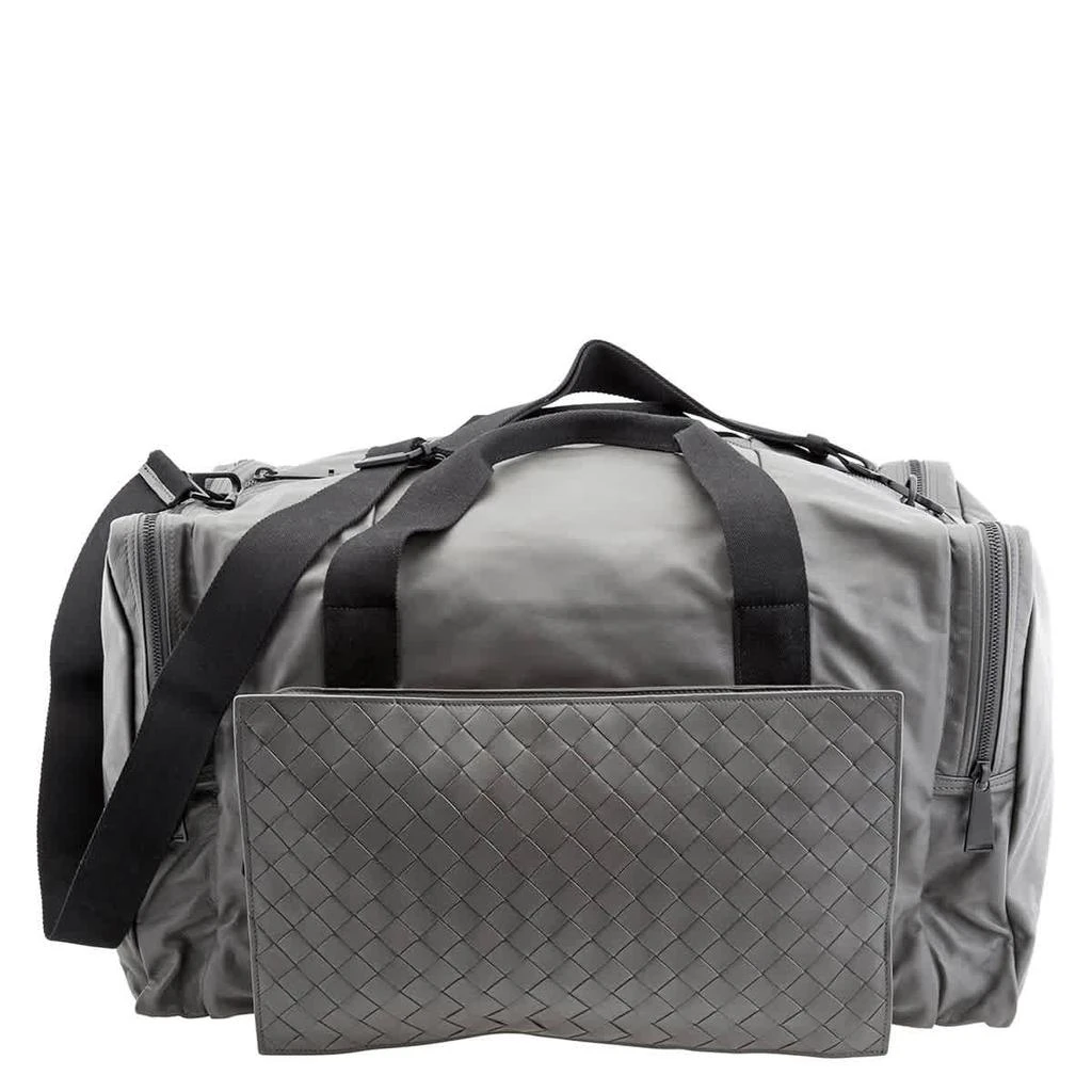 商品Bottega Veneta|Men's Leather Duffle Bag In Grey,价格¥11994,第1张图片
