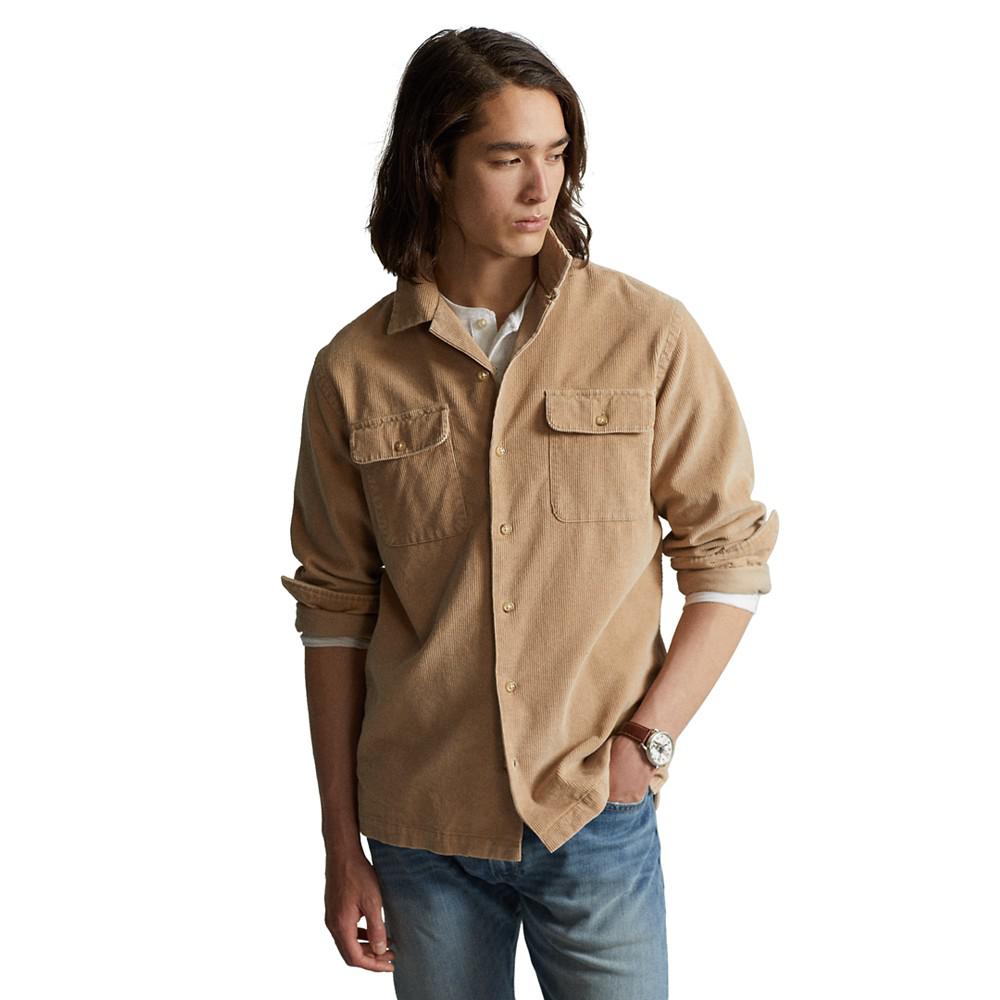 Men's Classic-Fit Corduroy Camp Shirt商品第1张图片规格展示