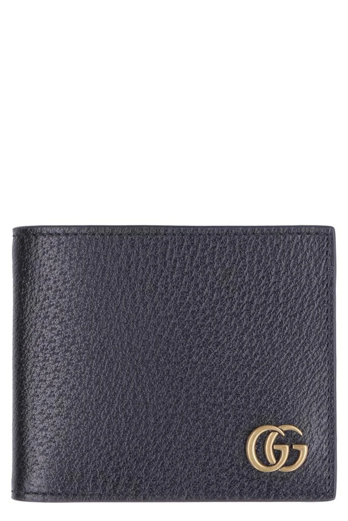 商品Gucci|Gucci Leather Flap-Over Wallet,价格¥3716,第1张图片