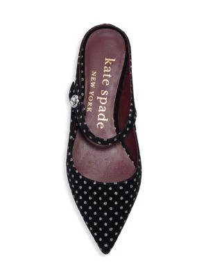 商品Kate Spade|Meg Velvet Mules,价格¥599,第5张图片详细描述
