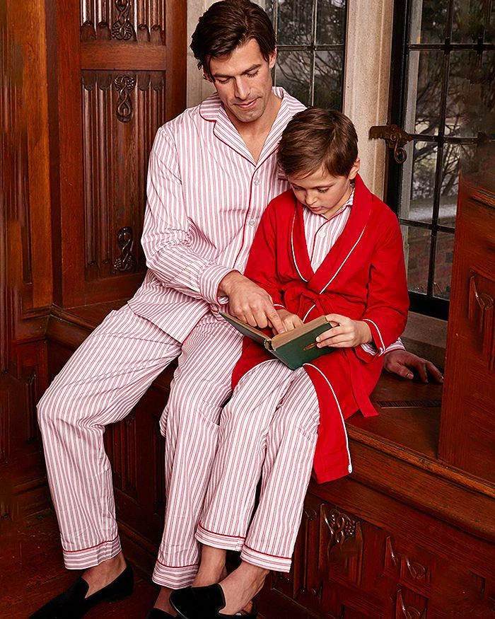 商品Petite Plume|Unisex Flannel Robe - Little Kid, Big Kid,价格¥427,第3张图片详细描述
