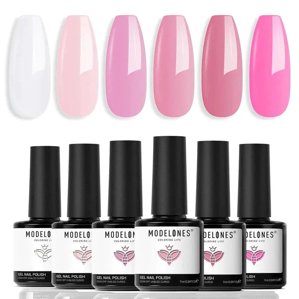 6 Shades Gel Nail Polish Set Collection 商品