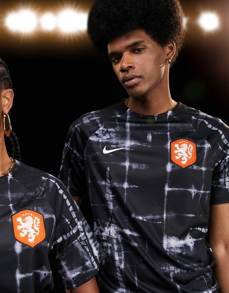 Nike Football World Cup 2022 Netherlands unisex premium t-shirt in black商品第2张图片规格展示