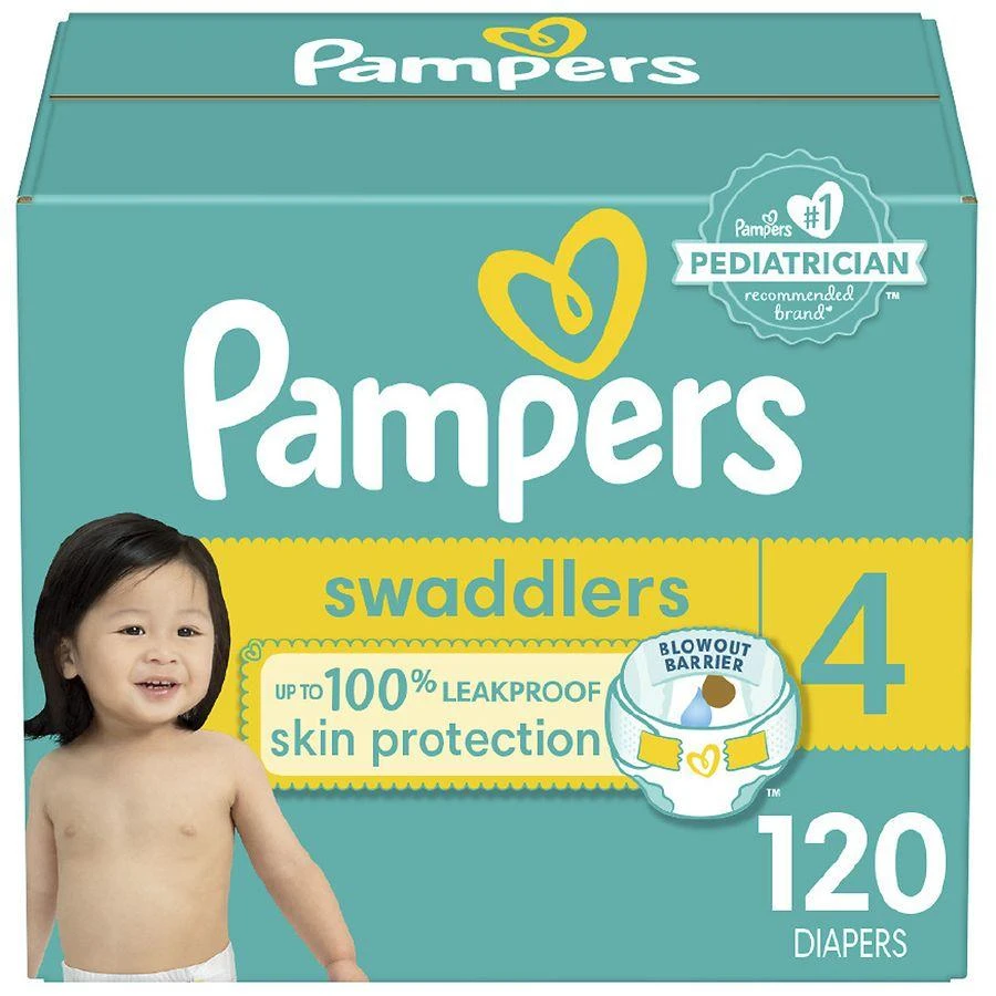 商品Pampers|Diapers, Ultra Absorbent And Soft Disposable No scent,价格¥371,第1张图片