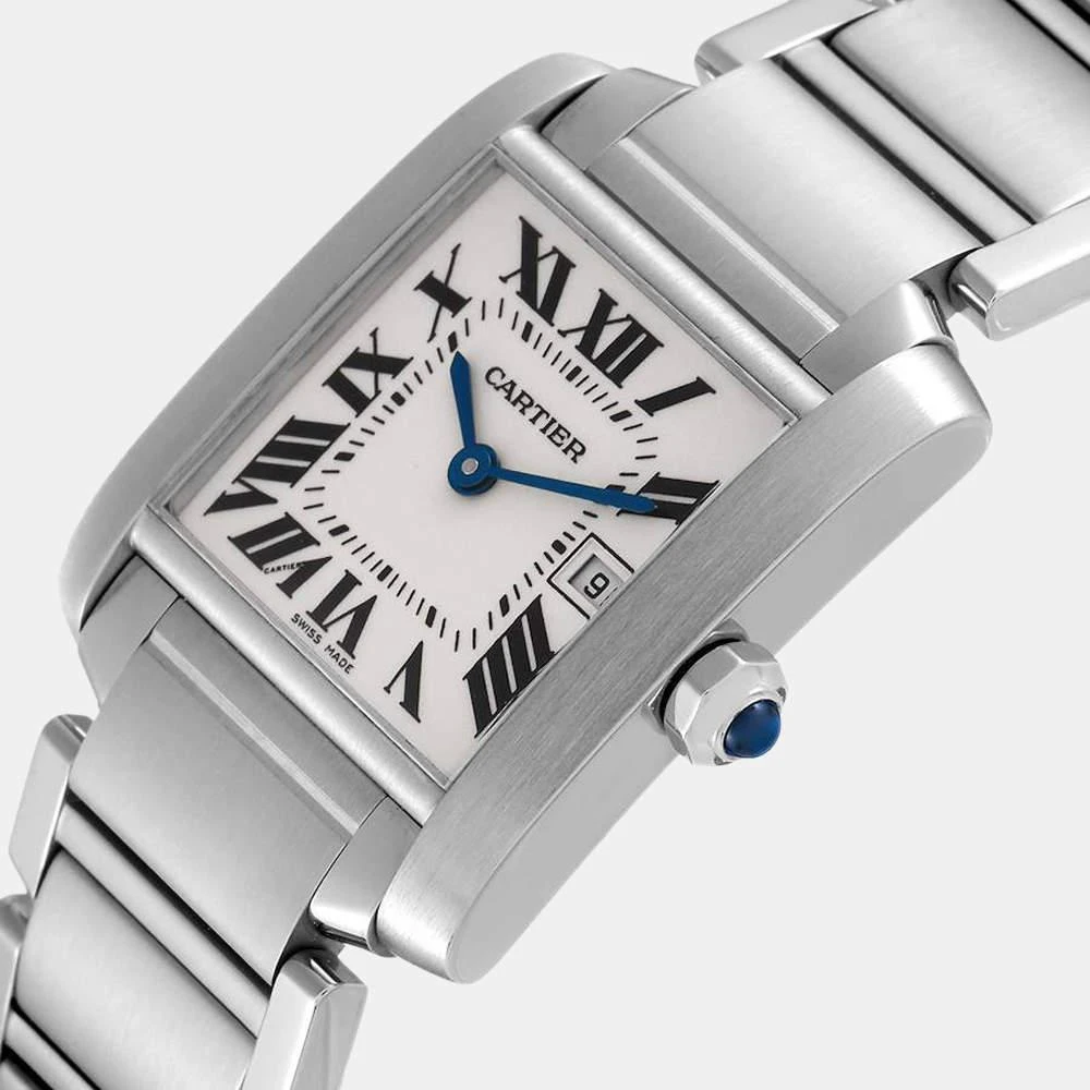 商品[二手商品] Cartier|Cartier Silver Stainless Steel Tank Francaise W51011Q3 Women's Wristwatch 25 mm,价格¥26367,第2张图片详细描述