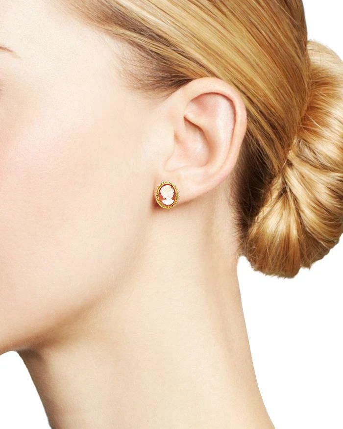 商品Bloomingdale's|Cameo Stud Earrings in 14K Yellow Gold - Exclusive,价格¥2183,第2张图片详细描述