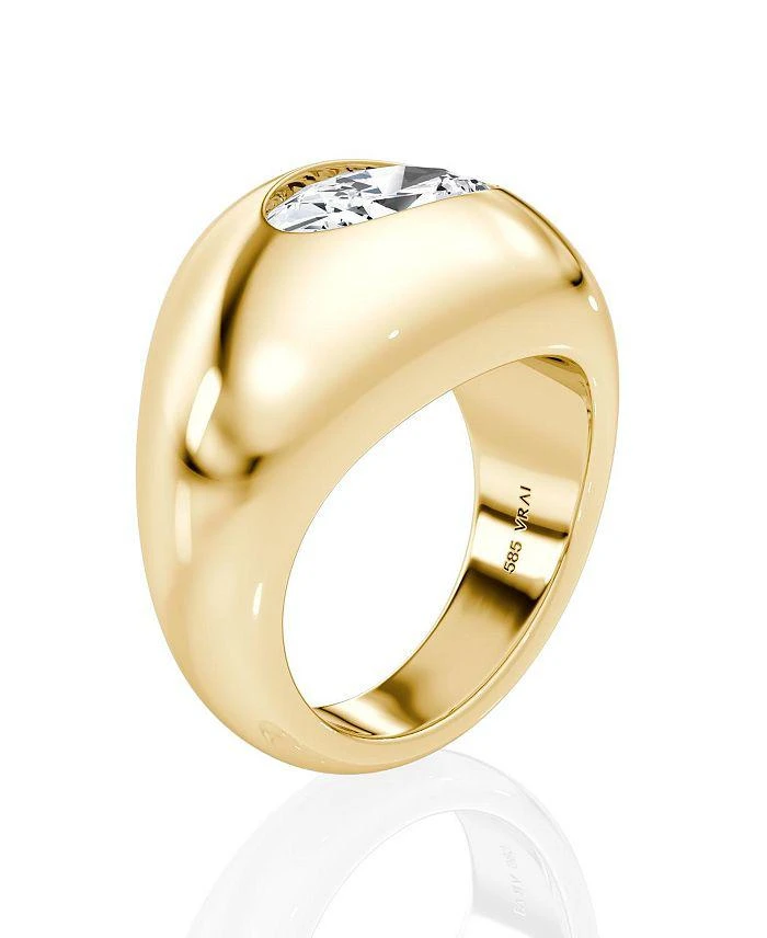 商品VRAI|Lab Grown Diamond Oval Dome Band in 14K Gold, 2.0 ct. t.w.,价格¥44841,第2张图片详细描述