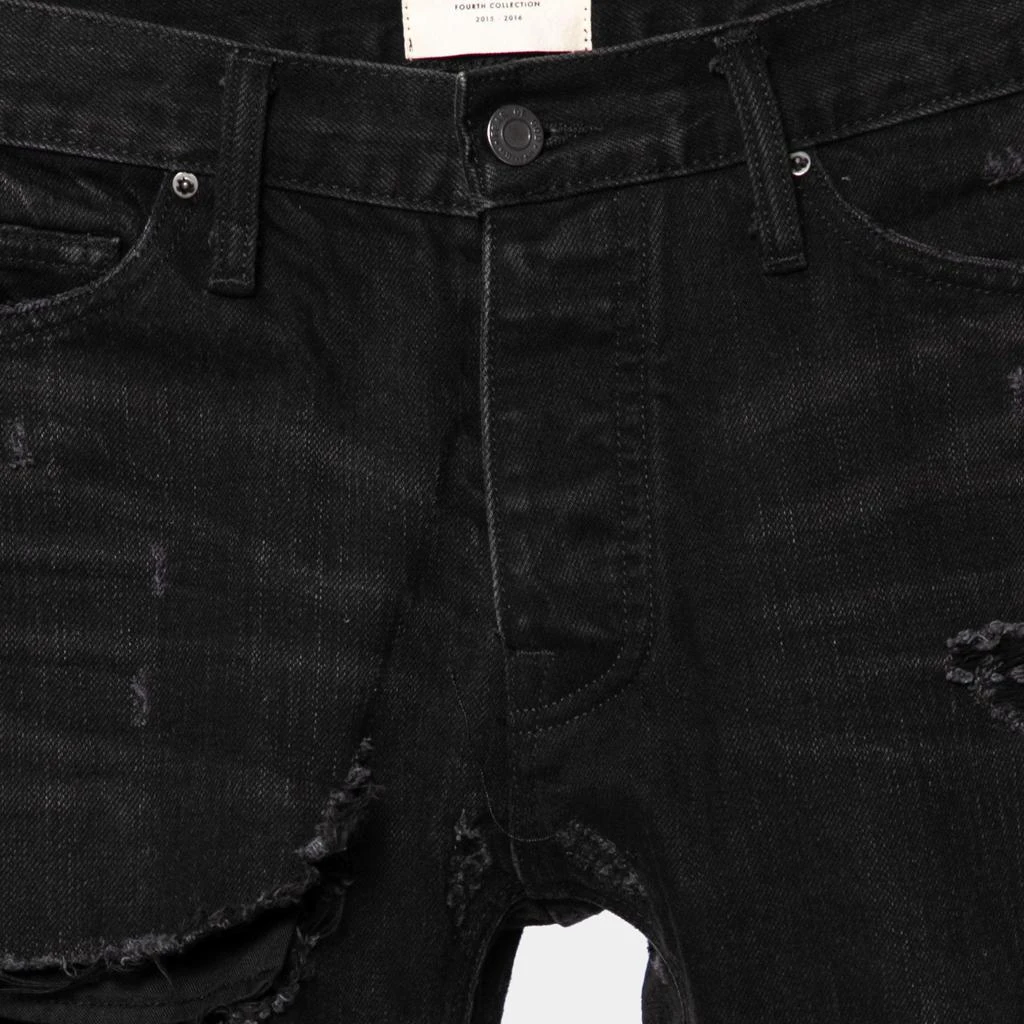 商品[二手商品] Fear of god|Fear of God Fourth Collection Black Distressed Zipped Hem Jeans M,价格¥5150,第3张图片详细描述