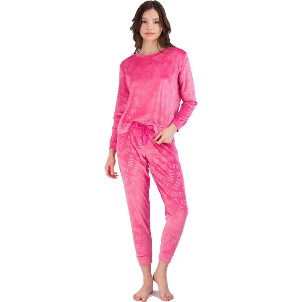 商品Juicy Couture|Juicy Couture Womens 2 Piece Velvet Pajama Set,价格¥105,第1张图片