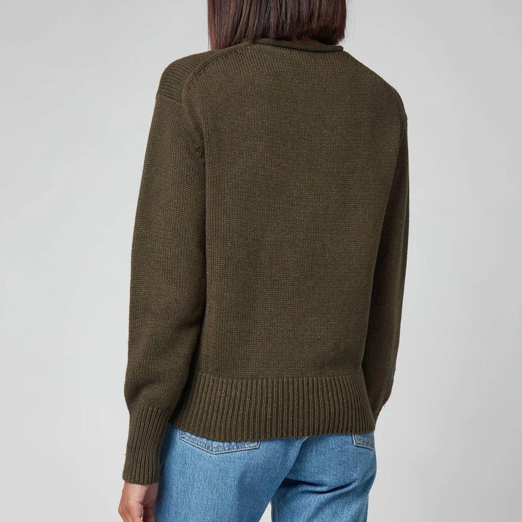 商品Ralph Lauren|Polo Ralph Lauren Women's Zebra Logo Jumper - Olive Multi,价格¥980,第2张图片详细描述