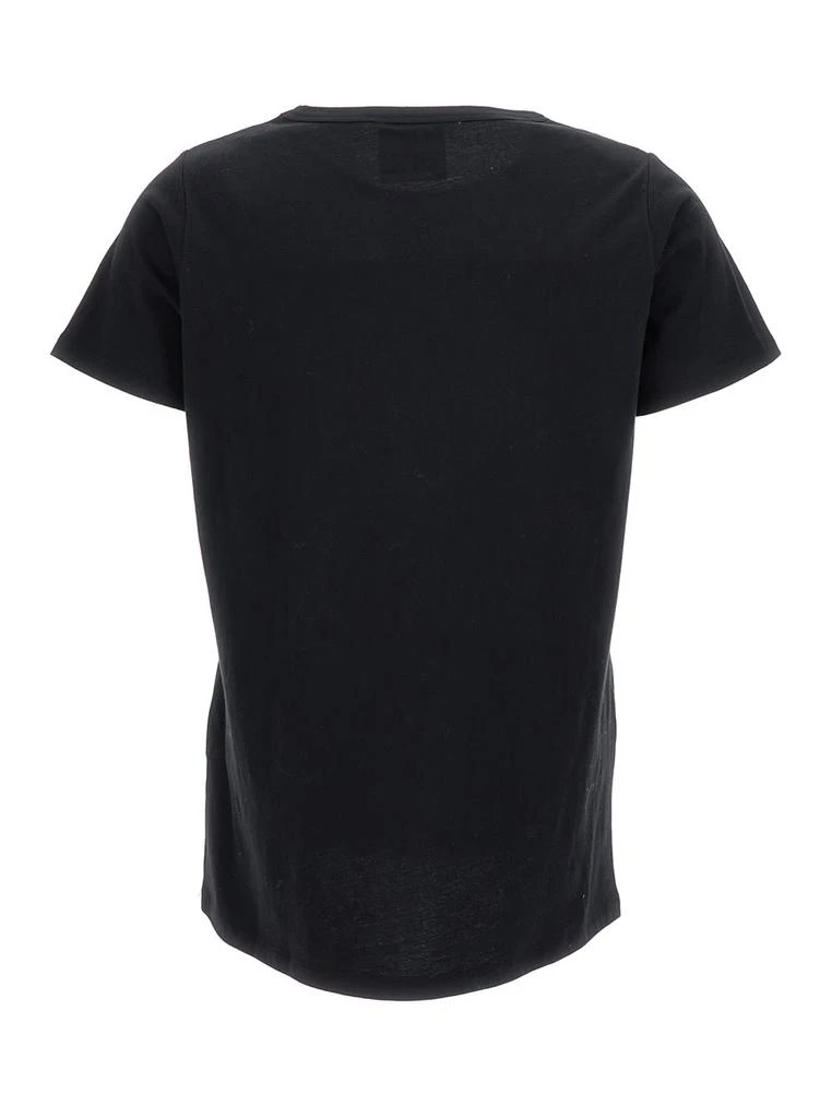 商品Allude|Black Crewneck T-shirt In Cotton Woman,价格¥825,第2张图片详细描述