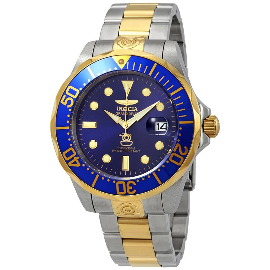 商品Invicta|Pro Diver Grand Diver Automatic Blue Dial Men's Watch 3049,价格¥738,第1张图片