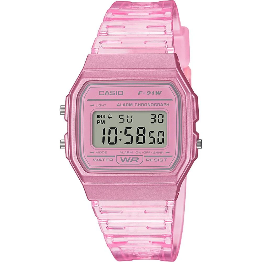 商品Casio|Unisex Digital Pink Jelly Strap Watch 35.2mm,价格¥300,第1张图片