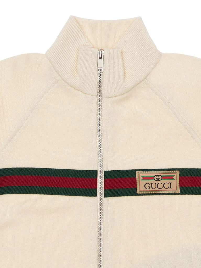 商品Gucci|Web Detail Cotton Sweatshirt Romper,价格¥2535,第1张图片