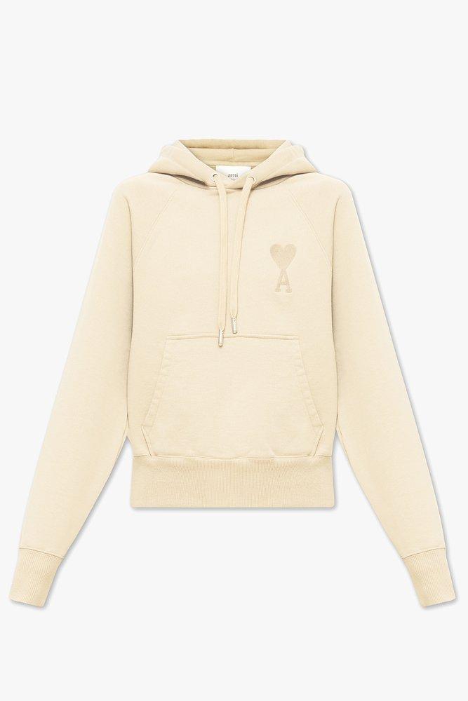 AMI Logo Embroidered Drawstring Hoodie商品第1张图片规格展示