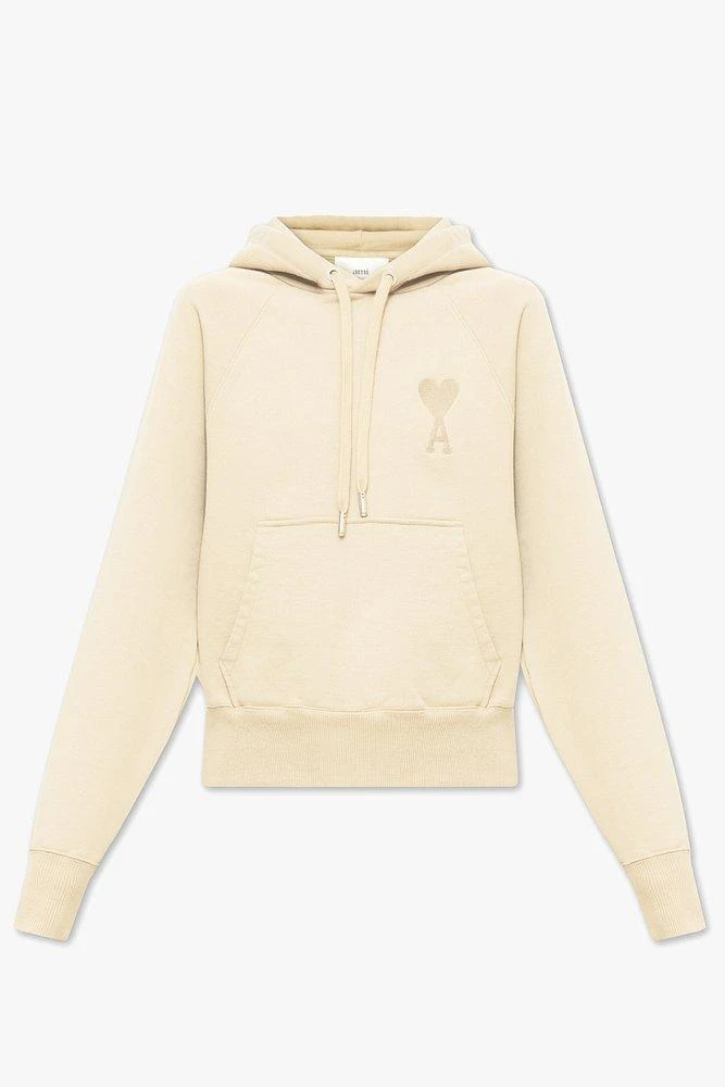 商品AMI|AMI Logo Embroidered Drawstring Hoodie,价格¥2449,第1张图片