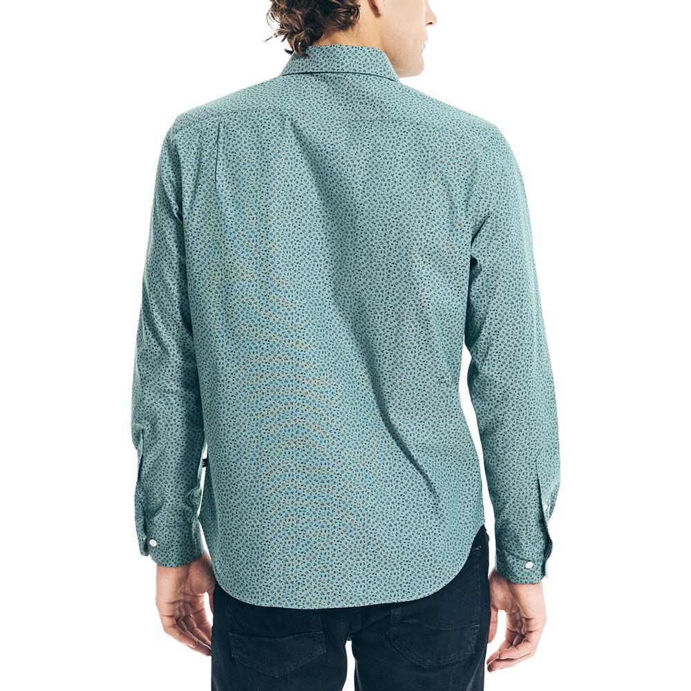 Men's Classic-Fit Long-Sleeve Floral-Print Poplin Shirt商品第2张图片规格展示