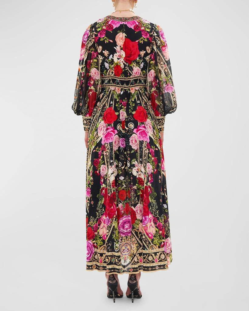 商品Camilla|Shaped Waistband Silk Dress with Gathered Sleeves,价格¥6239,第4张图片详细描述