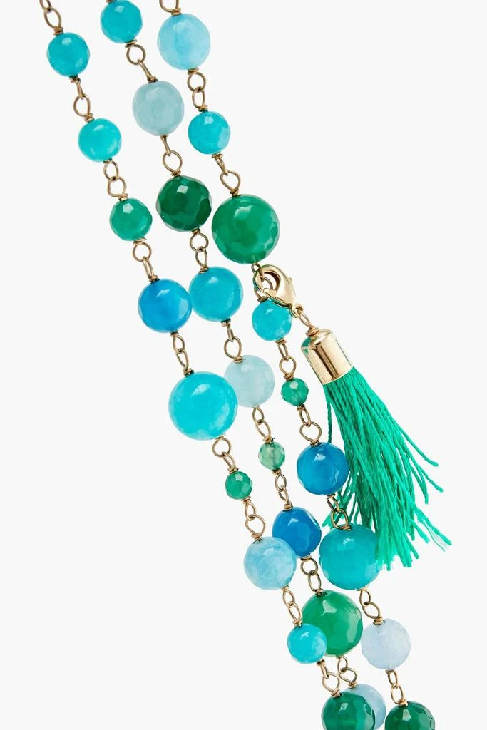 商品ROSANTICA|Gold-tone, quartz and tassel necklace,价格¥633,第3张图片详细描述