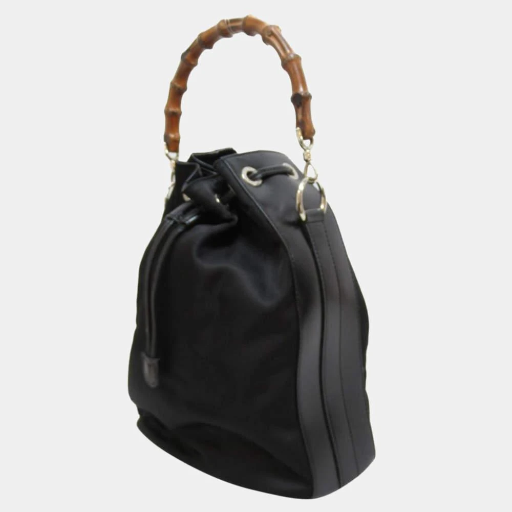 商品[二手商品] Gucci|Gucci Black Nylon Bamboo Bucket Bag,价格¥4006,第2张图片详细描述