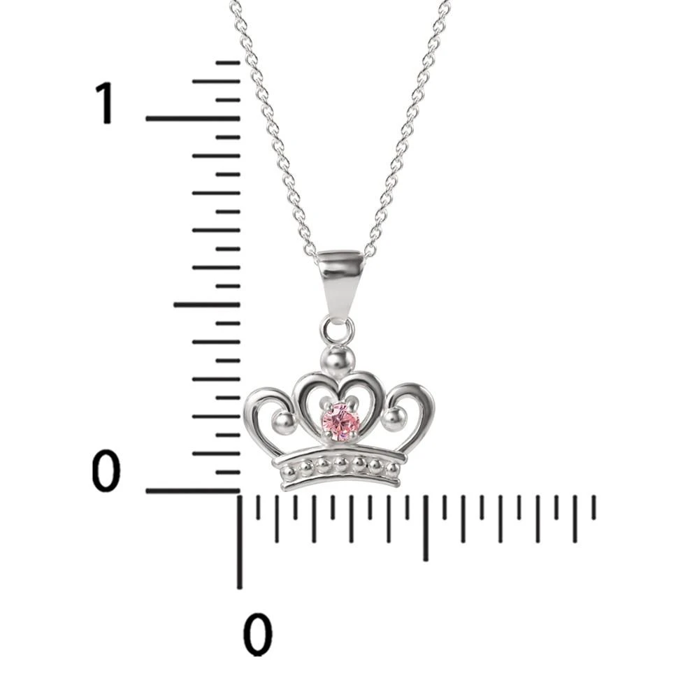 商品Disney|Cubic Zirconia 18" Tiara Pendant Necklace in Sterling Silver,价格¥252,第4张图片详细描述