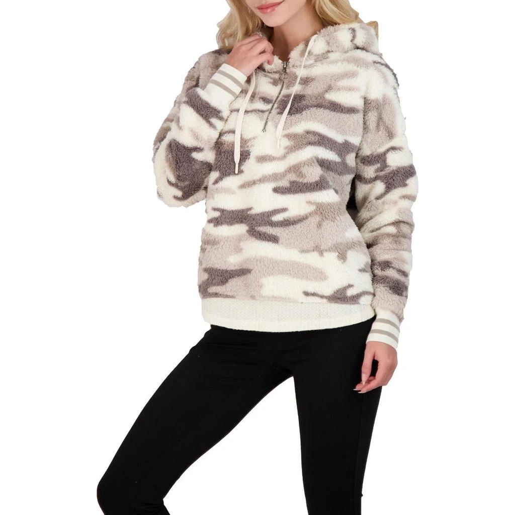 商品P.J. Salvage|PJ Salvage Women's Plush Printed Faux Fur 1/4 Zip Pullover Hoodie,价格¥101,第4张图片详细描述