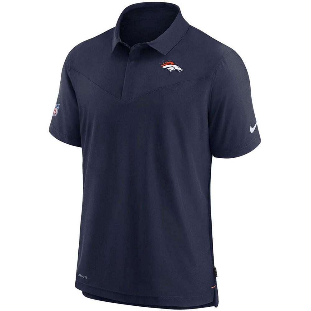 Men's Navy Denver Broncos Sideline UV Performance Polo Shirt商品第3张图片规格展示