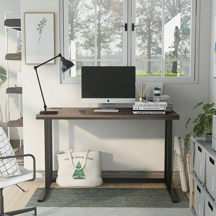 商品Sparrow & Wren|Sanford Walnut and Black Writing Desk with USB Ports,价格¥2125,第2张图片详细描述