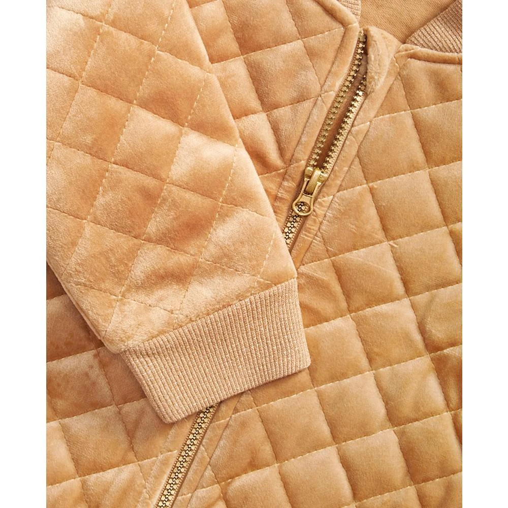 商品First Impressions|Baby Girls Quilted Velvet Jacket, Created for Macy's,价格¥141,第3张图片详细描述