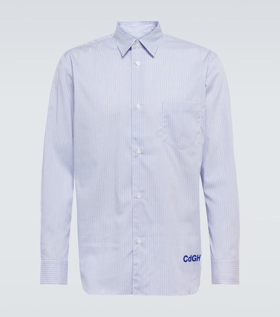Pinstriped cotton poplin shirt商品第1张图片规格展示