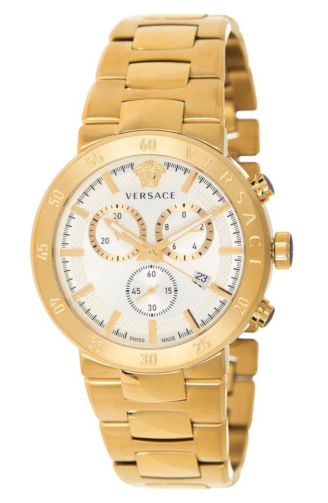 商品Versace|Chronograph Stainless Steel Bracelet Strap Watch, 43mm,价格¥5533,第1张图片