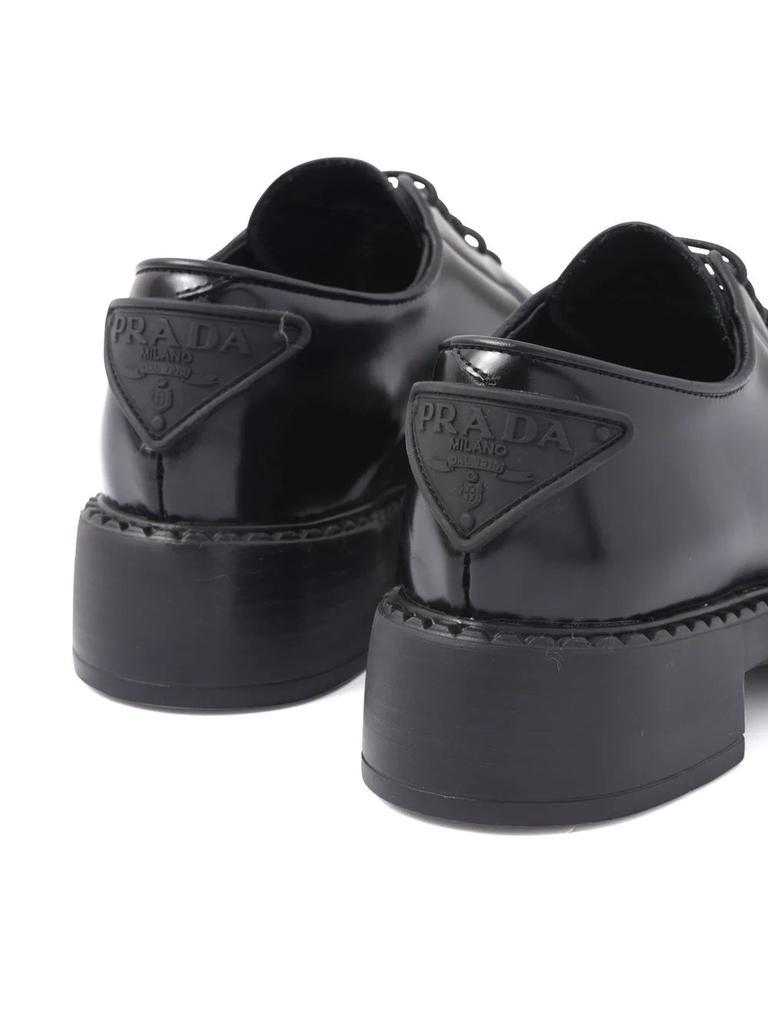 商品Prada|PRADA women's black leather brushed leather derby shoes,价格¥7366,第7张图片详细描述