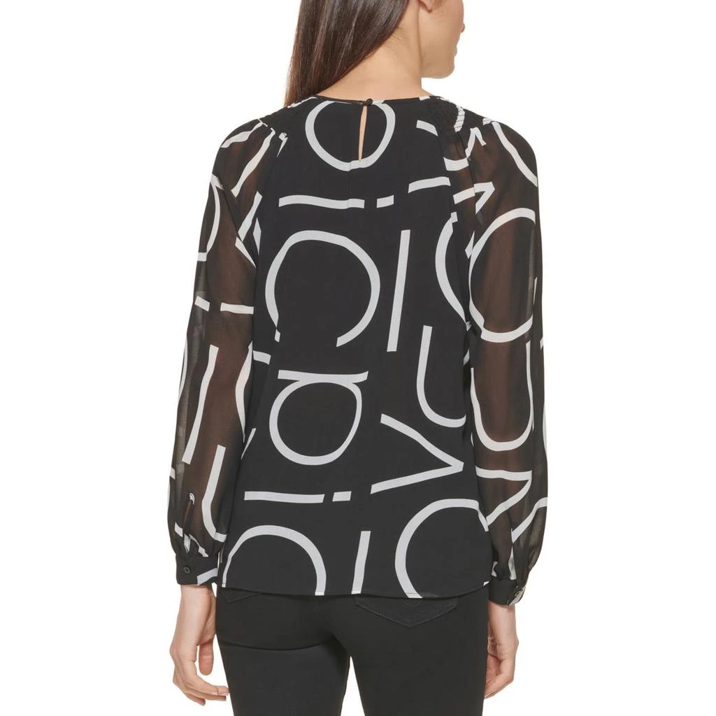 商品Calvin Klein|Calvin Klein Womens Chiffon Printed Blouse,价格¥206,第2张图片详细描述