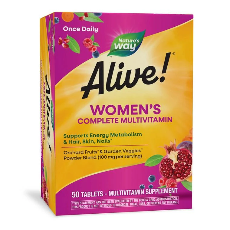 商品Natures Way|Nature's Way Alive Womens Energy Complete Multivitamin Tablets - 50 Ea,价格¥59,第1张图片