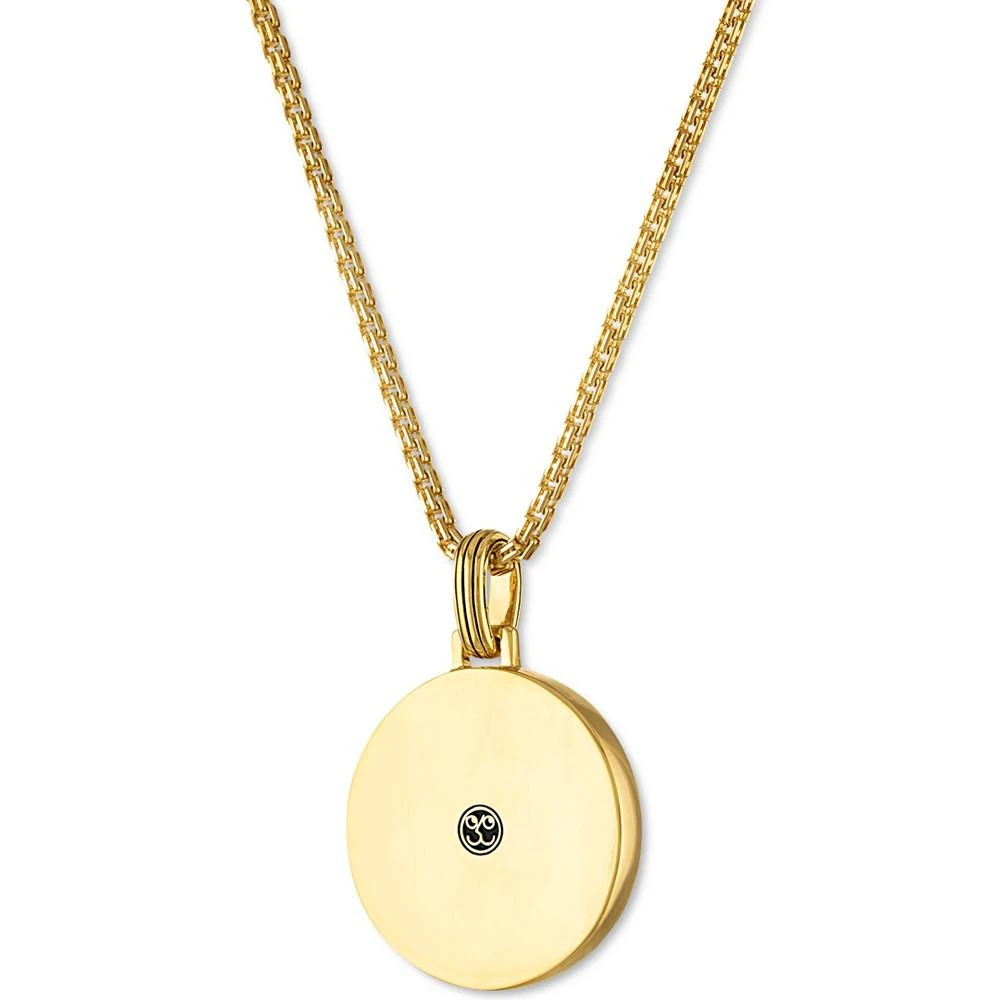 商品Esquire Men's Jewelry|Two-Tone Zeus Amulet 24" Pendant Necklace in Sterling Silver & 18k Gold-Plated, Created for Macy's,价格¥3585,第2张图片详细描述