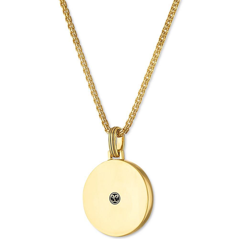 商品Esquire Men's Jewelry|Two-Tone Zeus Amulet 24" Pendant Necklace in Sterling Silver & 18k Gold-Plated, Created for Macy's,价格¥1714,第4张图片详细描述