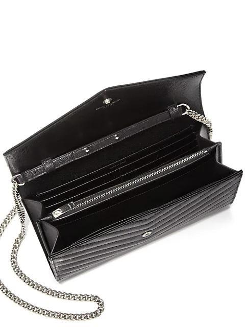 商品Yves Saint Laurent|Monogram Matelassé Leather Wallet-On-Chain,价格¥11633,第5张图片详细描述