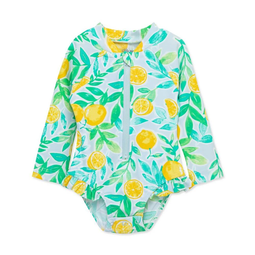 商品Little Me|Baby Girls Lemon Rash Guard 1-Piece Swimsuit,价格¥162,第1张图片